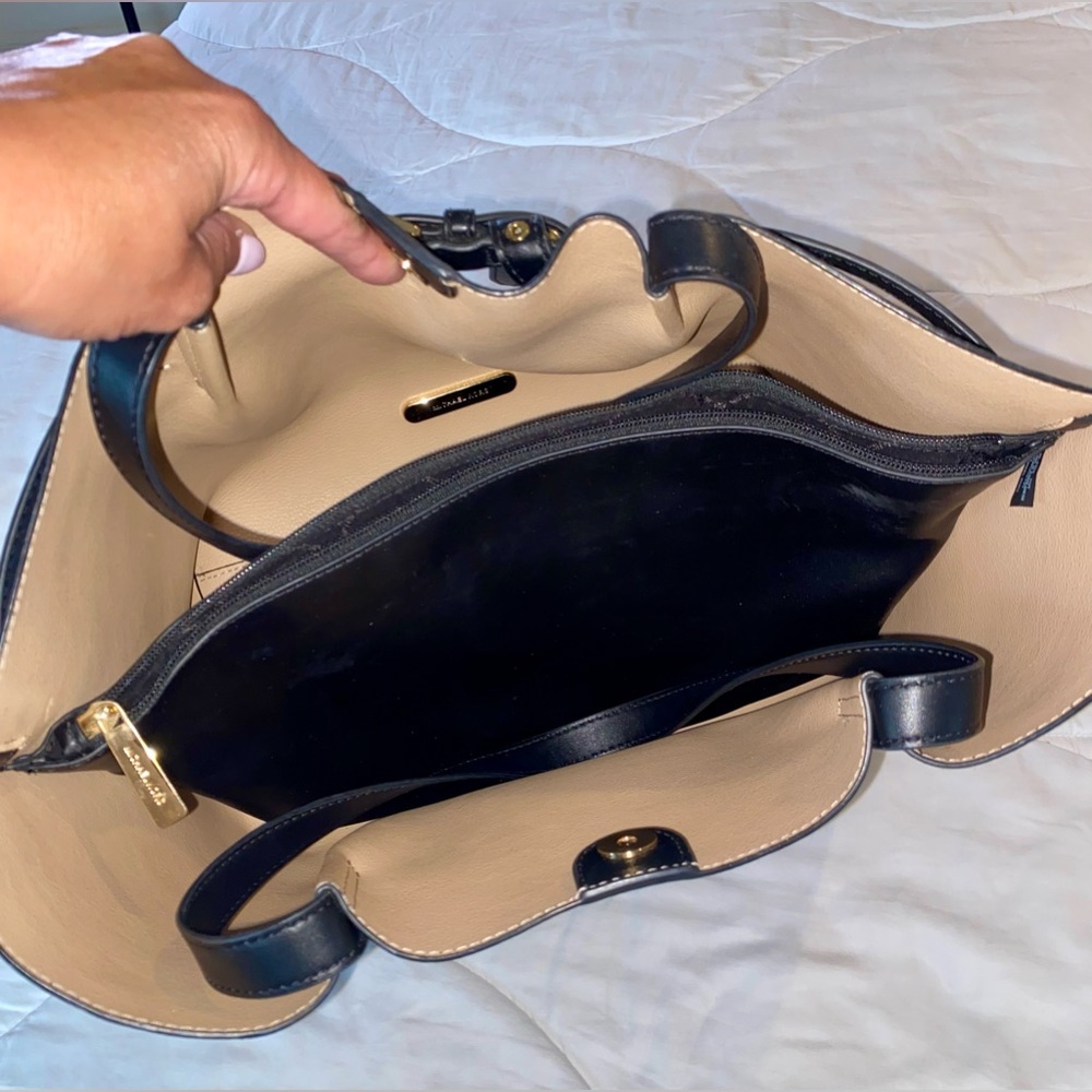 Michael Kors Black Vegan Leather Tote - Picture 15 of 15